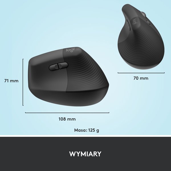 Mysz Logitech Lift Graphite  (910-006473)