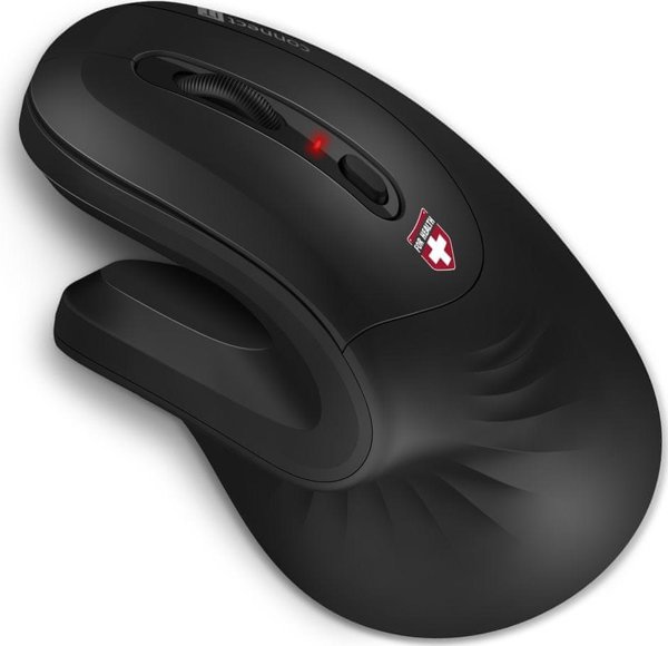 Mysz Connect IT CONNECT IT FOR HEALTH ergonomická vertikální myš (+ 1x AA baterie zdarma) bezdrátová, černá