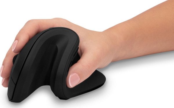 Mysz Connect IT CONNECT IT FOR HEALTH ergonomická vertikální myš (+ 1x AA baterie zdarma) bezdrátová, černá