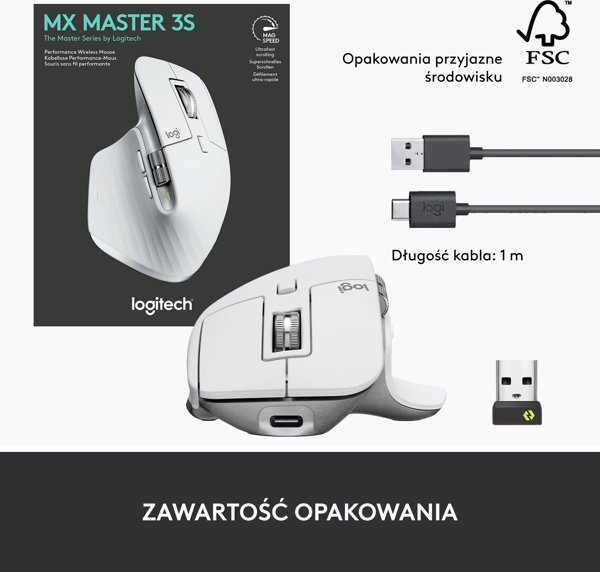 Ποντίκι Logitech MX Master 3S Performance Pale Grey (910-006560)