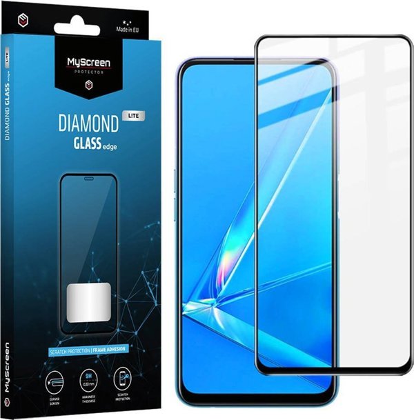Προστατευτικό MyScreen για Realme C31/C35/C30 - Σκληρυμένο γυαλί για ελαφρώς καμπυλωτές οθόνες DIAMOND GLASS LITE edge FULL GLUE