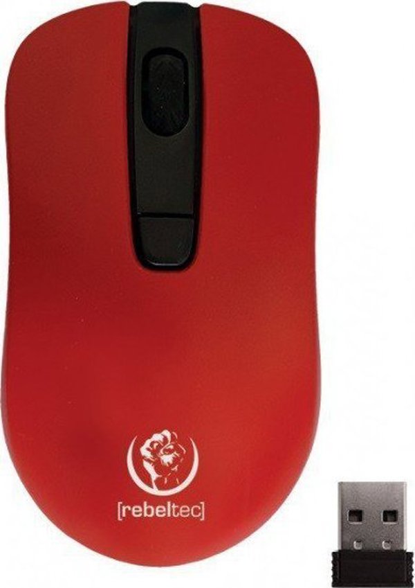 Rebeltec Star Ασύρματο Ποντίκι 2.4GHz, Οπτικός Αισθητήρας, 1600 DPI, 4 Κουμπιά, Μαύρο