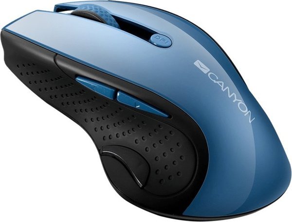 Ποντίκι Canyon CANYON Ποντίκι MW-01, Αισθητήρας Blue Led, 6 κουμπιά, ασύρματο, Μπλε-Γκρι