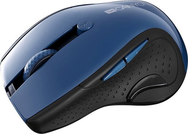 Ποντίκι Canyon CANYON Ποντίκι MW-01, Αισθητήρας Blue Led, 6 κουμπιά, ασύρματο, Μπλε-Γκρι