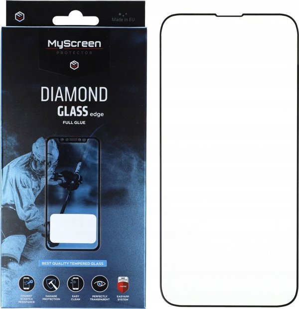 Προστατευτικό MyScreen MS Diamond Glass Edge FG iPhone 14 6.1" Full Glue Μαύρο