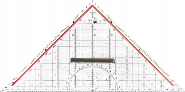 Möbius+Ruppert M+R Γεωδαιτικός τρίγωνο 32cm ακρυλικό γυαλί διαφανές σε θήκη 1 τεμάχιο