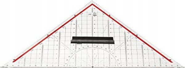 Möbius+Ruppert M+R Γεωδαιτικός τρίγωνο 32cm ακρυλικό γυαλί διαφανές σε θήκη 1 τεμάχιο