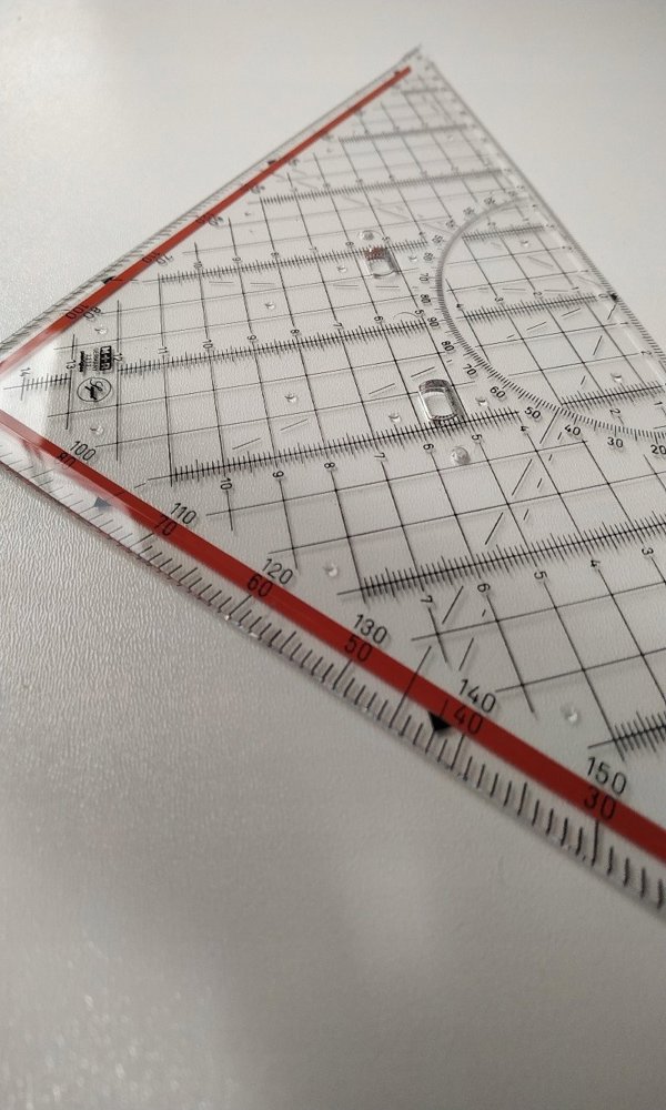 Möbius+Ruppert M+R Γεωδαιτικός τρίγωνο 32cm ακρυλικό γυαλί διαφανές σε θήκη 1 τεμάχιο