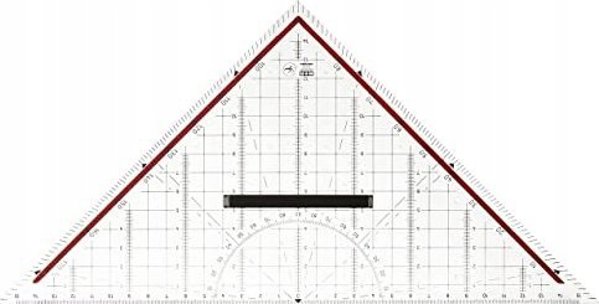 Möbius+Ruppert M+R Γεωδαιτικός τρίγωνο 32cm ακρυλικό γυαλί διαφανές σε θήκη 1 τεμάχιο