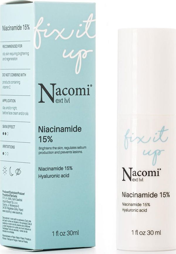 Nacomi Next Level Ορός Προσώπου Niacinamide 15% για Ρύθμιση Σμήγματος & Μείωση Πόρων, 30ml