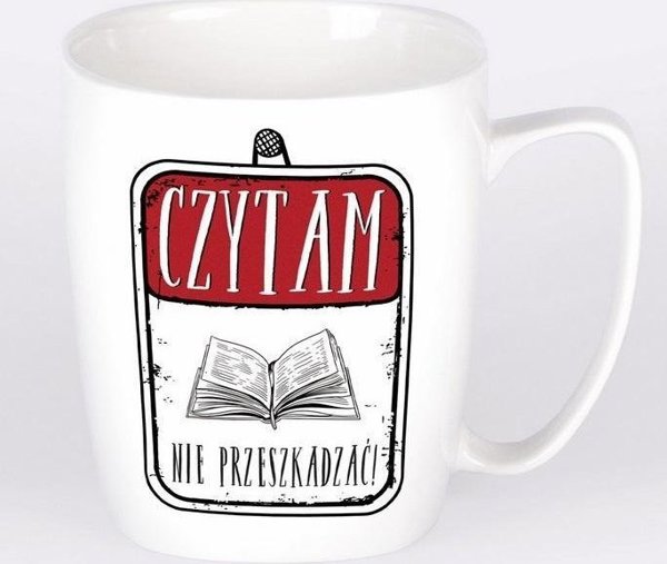 Nadwyraz.com Κεραμική Κούπα Διαβάζω Μην Ενοχλείτε Λευκή, 330ml