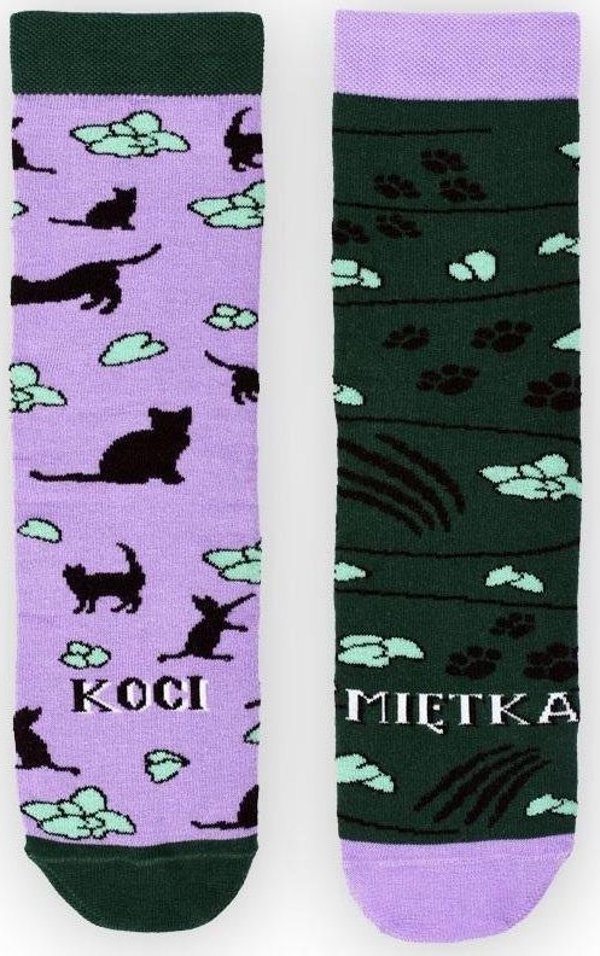 Nadwyraz.com Κάλτσες Μακριές Catnip Κοτσιμέτκα, Πολύχρωμες, Μέγεθος 39-42