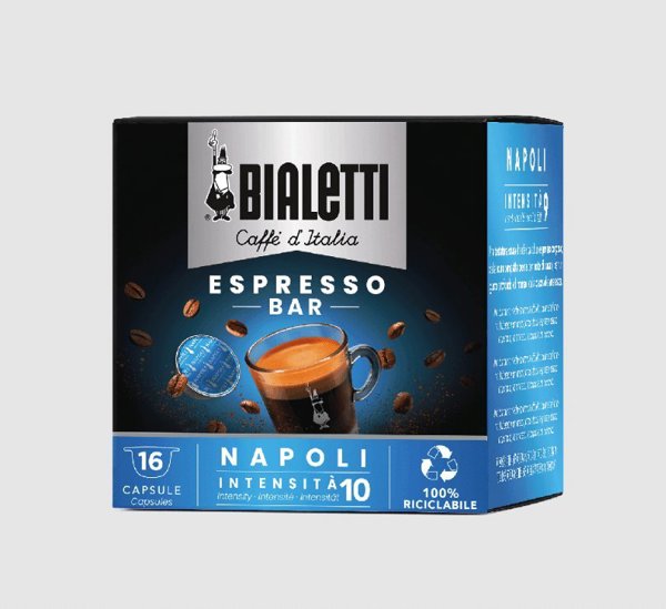 Κάψουλες Καφέ Napoli για Μηχανές Bialetti Caffè D'Italia - 16 Τεμάχια