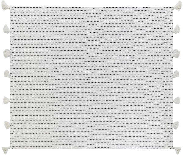 Beliani Κουβέρτα Κρεβατιού MODAR Βαμβακερή 220x240 cm Σπασμένο Λευκό