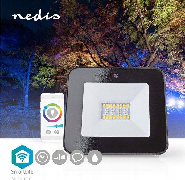 Προβολέας Nedis Nedis WIFILOFC20FBK 20 W LED Μαύρο A