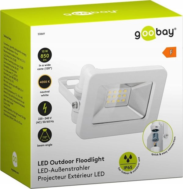Προβολέας Goobay Εξωτερικός προβολέας LED, 10 W