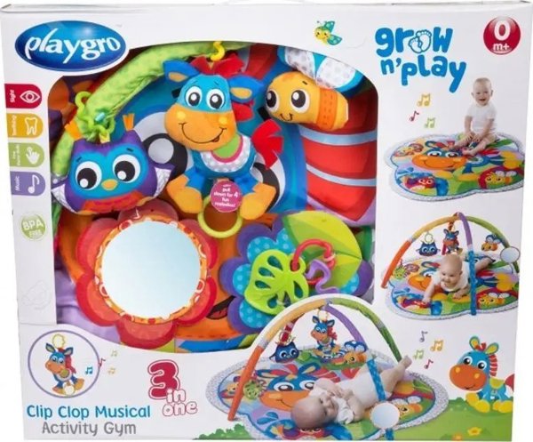 Nascita PLAYGRO μουσικό χαλάκι δραστηριοτήτων Clip Clop Activity Gym, 0186991