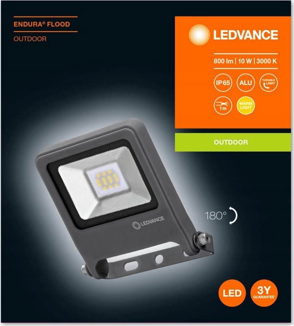Προβολέας Ledvance Ledvance προβολέας 10W 3000K γκρι