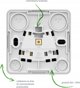 NASIELSK Επιτοίχια πρίζα Elektro-Plast Nasielsk Berg 3733-09 μονή με γείωση 2P+Z μαύρη