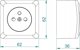 NASIELSK Επιτοίχια πρίζα Elektro-Plast Nasielsk Berg 3733-09 μονή με γείωση 2P+Z μαύρη