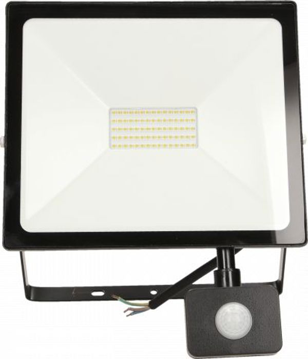 Orno Προβολέας LED 50W με Αισθητήρα Κίνησης PIR, 4000lm, IP44, 4000K, Αλουμίνιο & Γυαλί