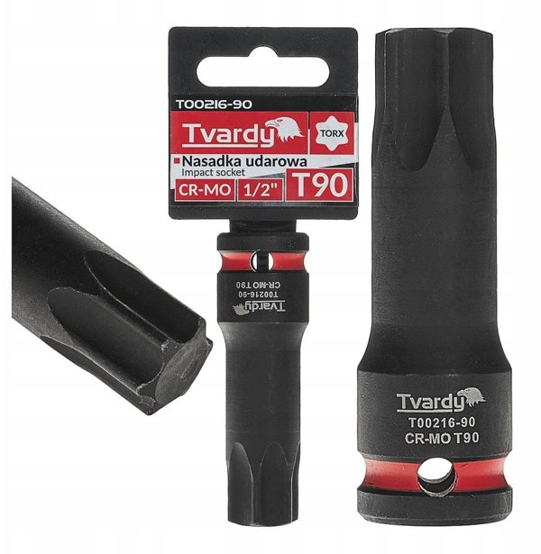 Tvardy Καρυδάκι Κρούσης TORX 1/2" T90, CR-MO, Μήκος 80mm
