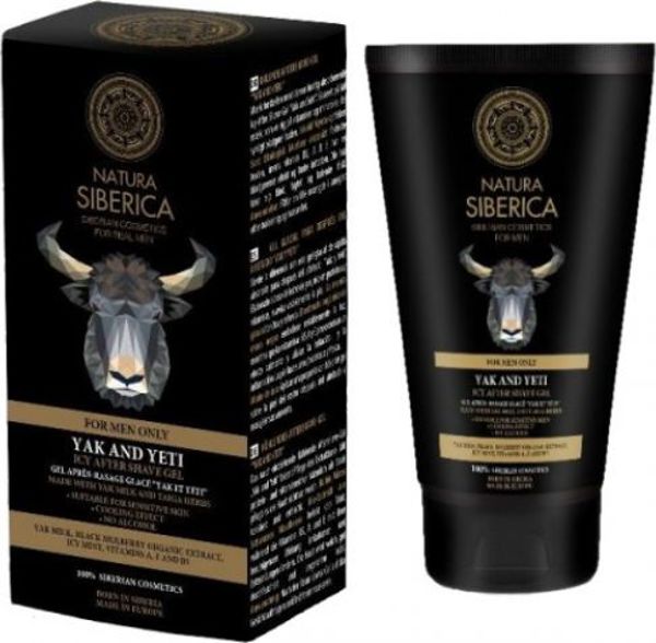 Natura Siberica Men Cooling aftershave gel για άνδρες Yak & Yeti 150ml 1062435 4744183013780