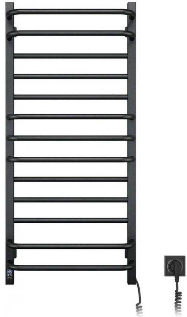 Navin Ηλεκτρική πετσετοθήκη Navin Grandis 480*1000 Sensor με χρονοδιακόπτη δεξιά μαύρη 12-208053-4810