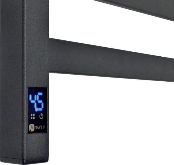 Navin Ηλεκτρικό στεγνωτήριο πετσετών Siluet Quadro 160*1000 Digital δεξιά μαύρο 12-217050-0110