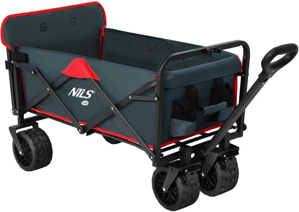 Nils Camp Καρότσι Μεταφοράς NC2601 160L Ανθρακί - Πτυσσόμενο Καρότσι Κήπου και Παραλίας