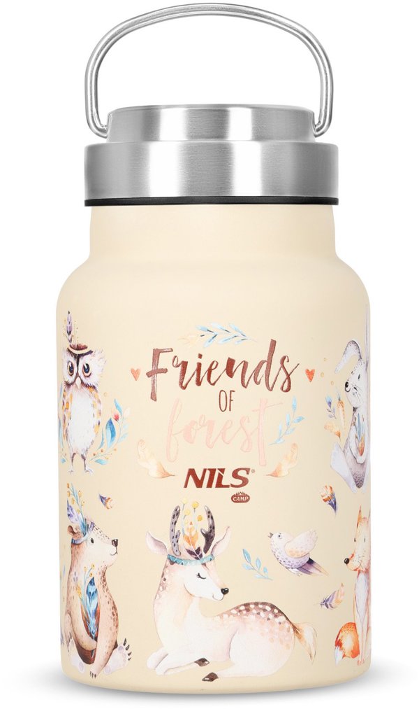 Nils Camp Ατσάλινο Μπουκάλι Νερού Forest 520ml - Ανοξείδωτο Παγούρι