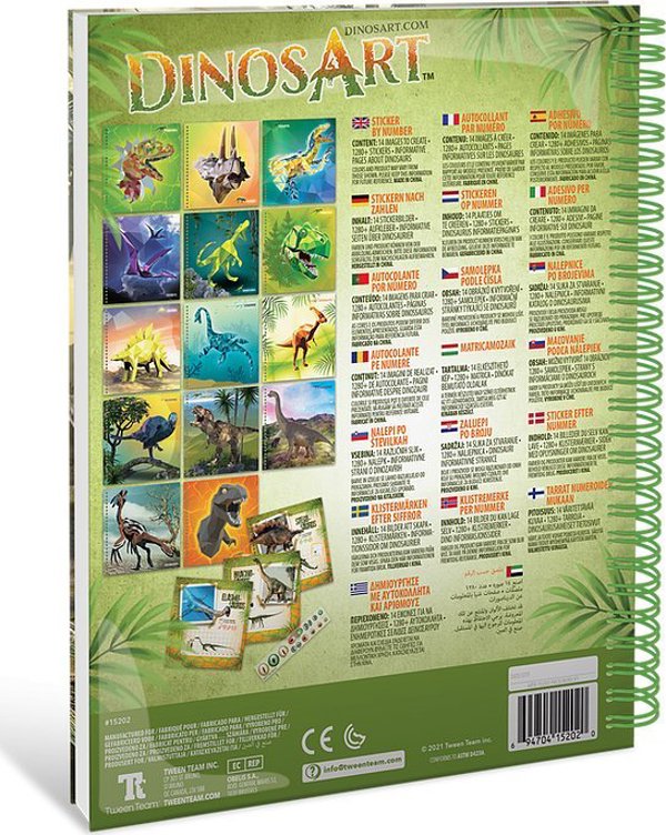Nebulous Stars DINOSART creative book Sticker-by-Number, 15202