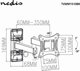 Nedis Nedis TVWM1510BK βάση τηλεόρασης για τηλεοράσεις 68,6 cm (27") Μαύρο