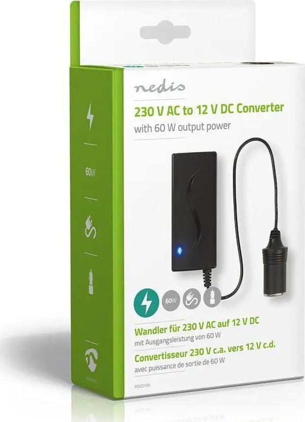 Ηλεκτρικός μετατροπέας Nedis Nedis POCO100 60 W 13841399 5412810000000