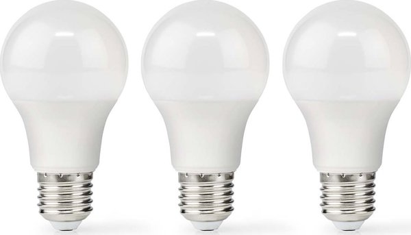 Nedis Nedis LBE27A602P3 λάμπα LED Θερμό λευκό 2700 K 8,5 W E27 F