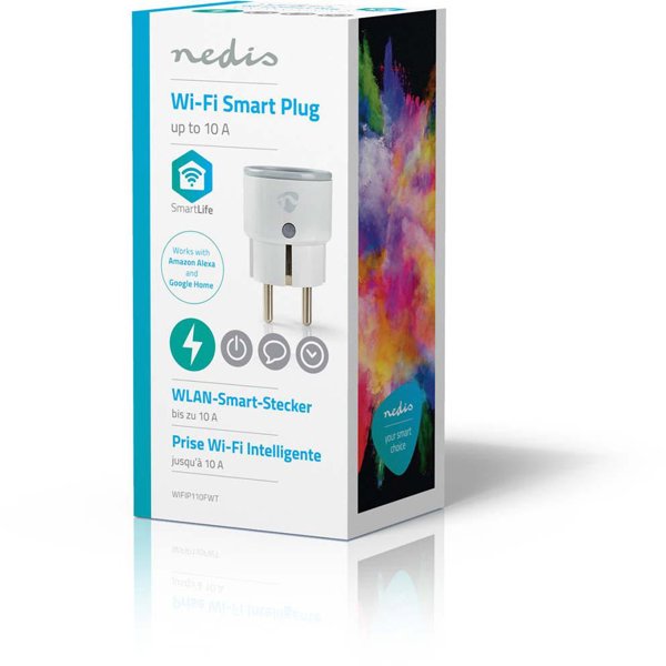 Nedis SmartLife WIFIP110FWT έξυπνη πρίζα, 10 A, 2500 W