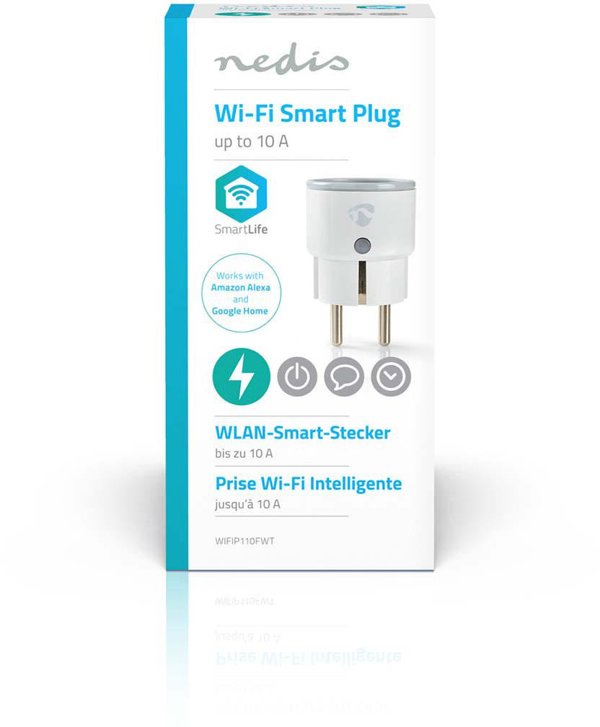 Nedis SmartLife WIFIP110FWT έξυπνη πρίζα, 10 A, 2500 W