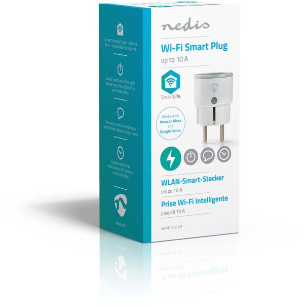 Nedis SmartLife WIFIP110FWT έξυπνη πρίζα, 10 A, 2500 W