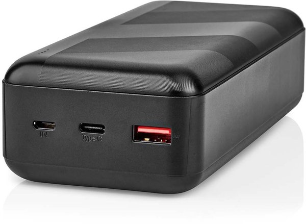 NEDIS Powerbank 30000mAh, μαύρο