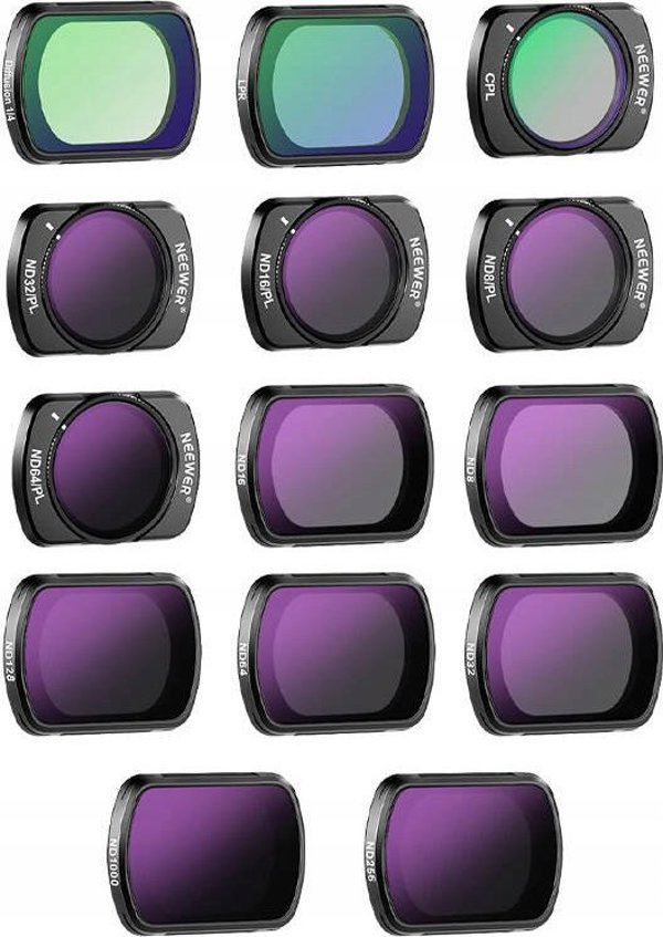 Σετ φίλτρων Neewer για DJI Osmo Pocket 3 Neewer FL-P10 (ND8~1000,LPR,MIST1/4 ,CPL,ND8/PL~ND64/PL