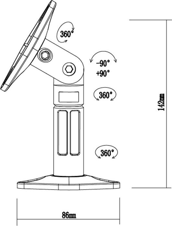 NEOMOUNTS Βάση οροφής για ηχείο Speaker-W100 λευκό 1τμχ.