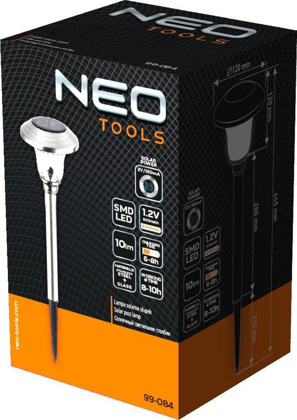 Neo Ηλιακός λαμπτήρας (Ηλιακός λαμπτήρας στήλης SMD LED 10 lm)