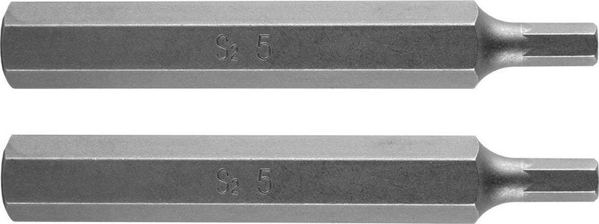 Neo Εξάγωνη Μύτη Κατσαβιδιού 5 x 75 mm, S2 Χάλυβας, 2 Τεμάχια, 10-980
