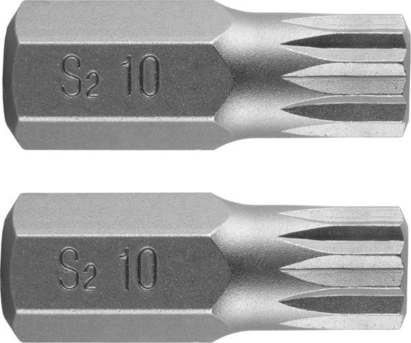 Neo Μύτη Κατσαβιδιού Spline M10, 30mm, Χάλυβας S2, 2 Τεμάχια, 10-902