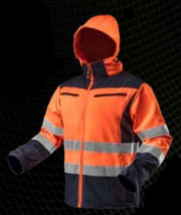 Neo Προειδοποιητικό μπουφάν εργασίας softshell με κουκούλα πορτοκαλί μέγεθος XXL (81-701-XXL)