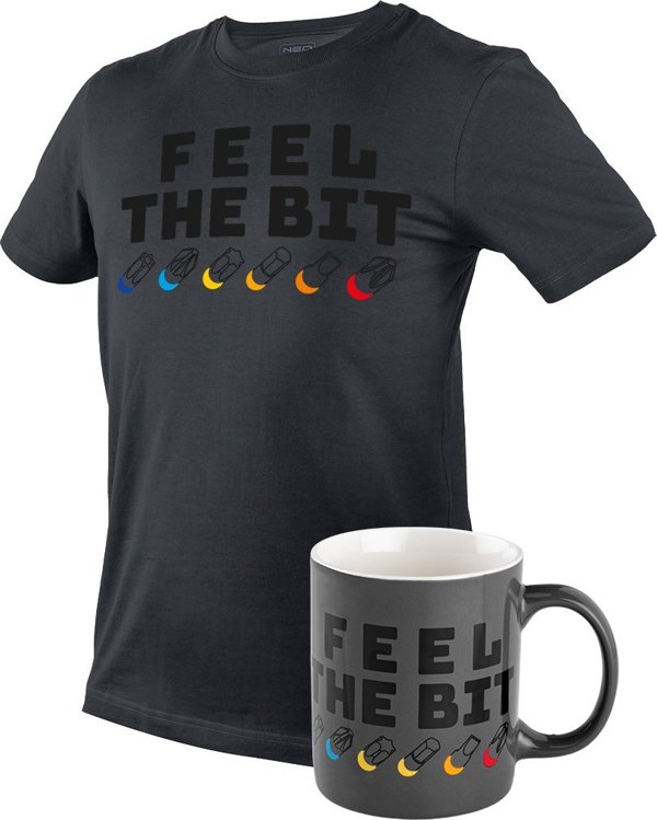 Neo Kubek z nadrukiem FEEL THE BIT, 330ml