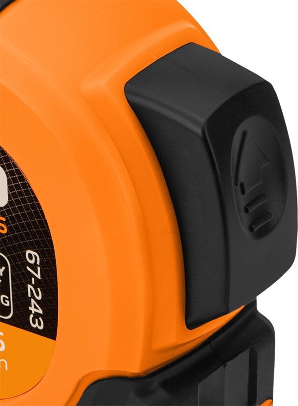 Neo Μέτρο ταινίας από χάλυβα Super Black 5 m x 25 mm, αυτόματο κλείδωμα, δύο κουμπιά στοπ, μαγνήτης