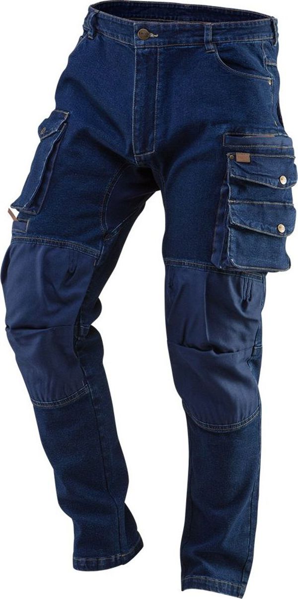 Neo Εργατικά παντελόνια DENIM, ενισχύσεις στα γόνατα, μέγεθος XXXL