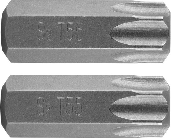 NEO Μύτη Κατσαβιδιού Torx T55, 30mm, Χάλυβας S2, 2 Τεμάχια (10-928)