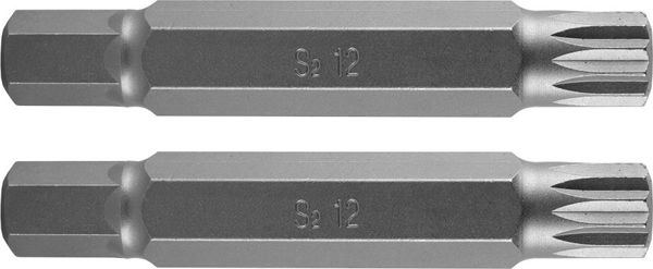 NEO Μύτη Spline M12 x 75mm από Χάλυβα S2 – Σετ 2 Τεμαχίων (10-910)